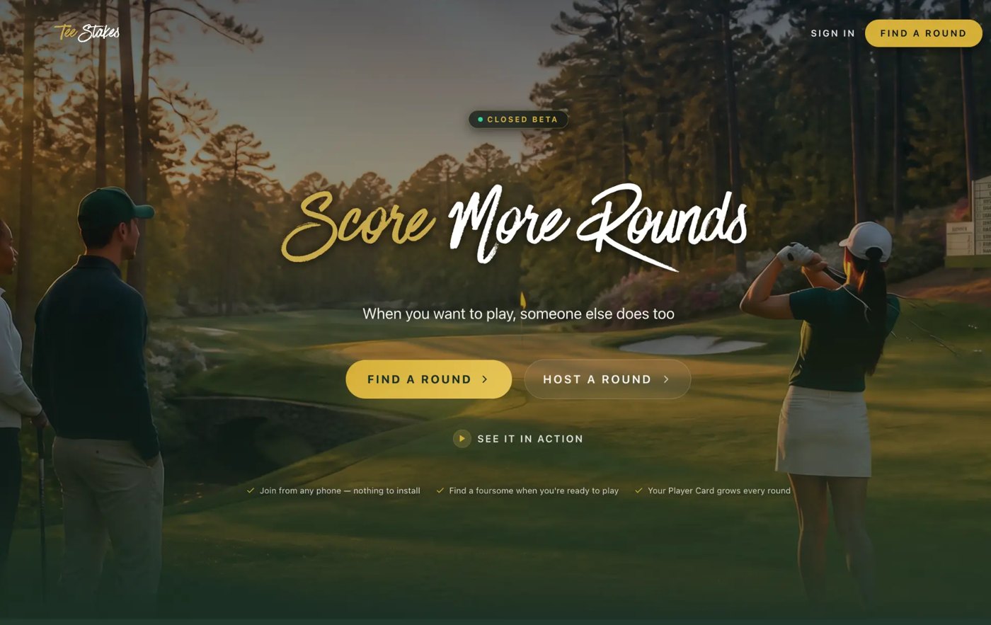 Golf course at sunset